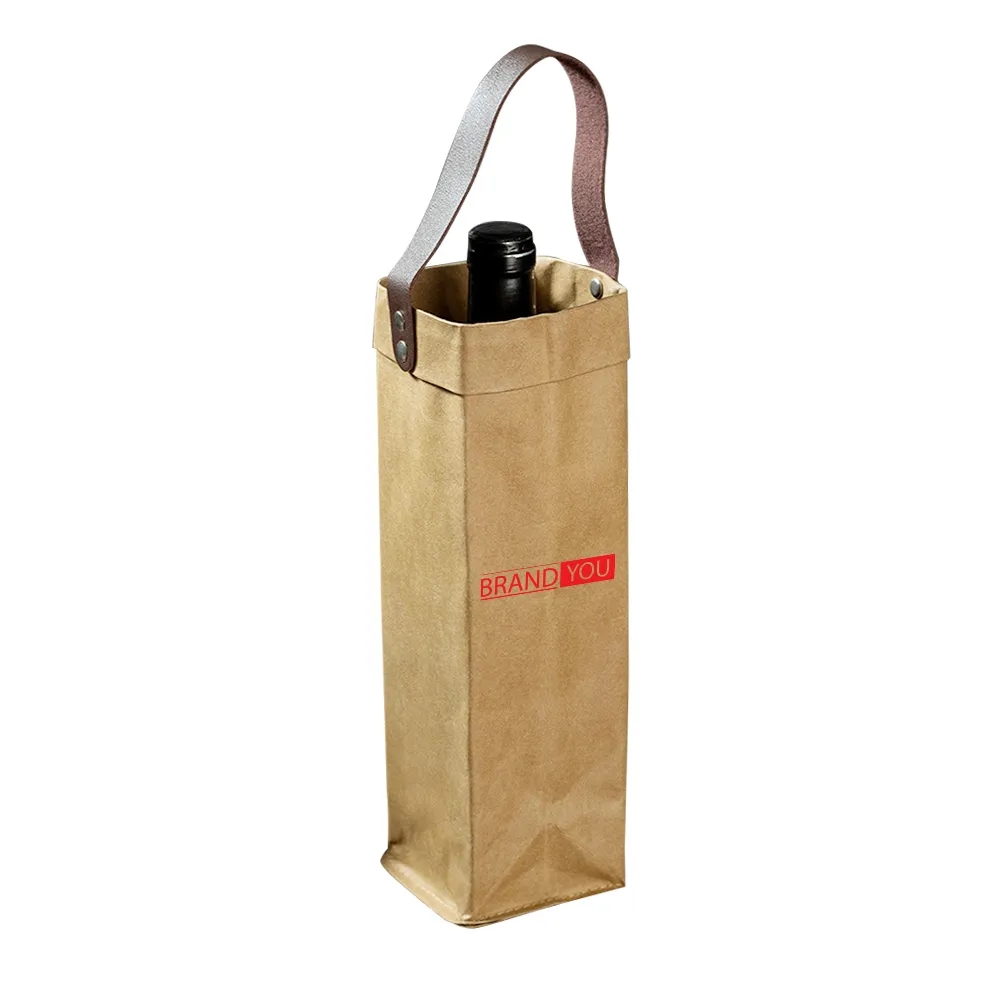 Luxury Single Bottle Wine Carrier Tote Bag	