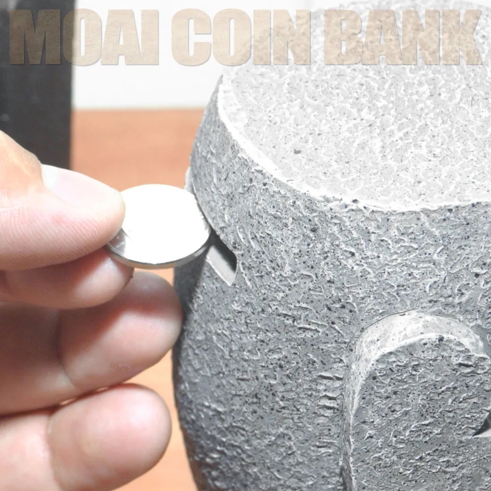 Resurrection Island Stone Man Coin Bank	