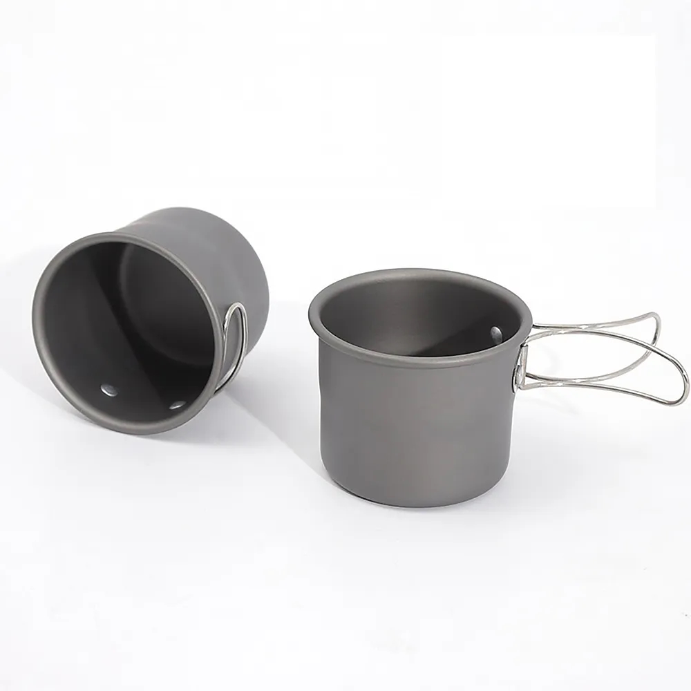 7oz Aluminum Alloy Water Cup with Foldable Handle	