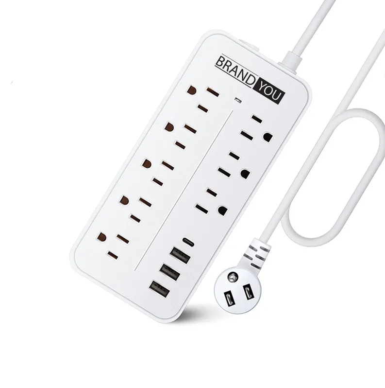 Surge Protector Power Strip 8 AC Outlets and 3 USB Ports	