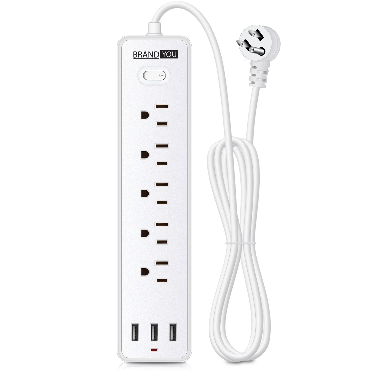 Surge Protector Power Strip 6 Ft w/ 3 USB Ports 5 Outlets	