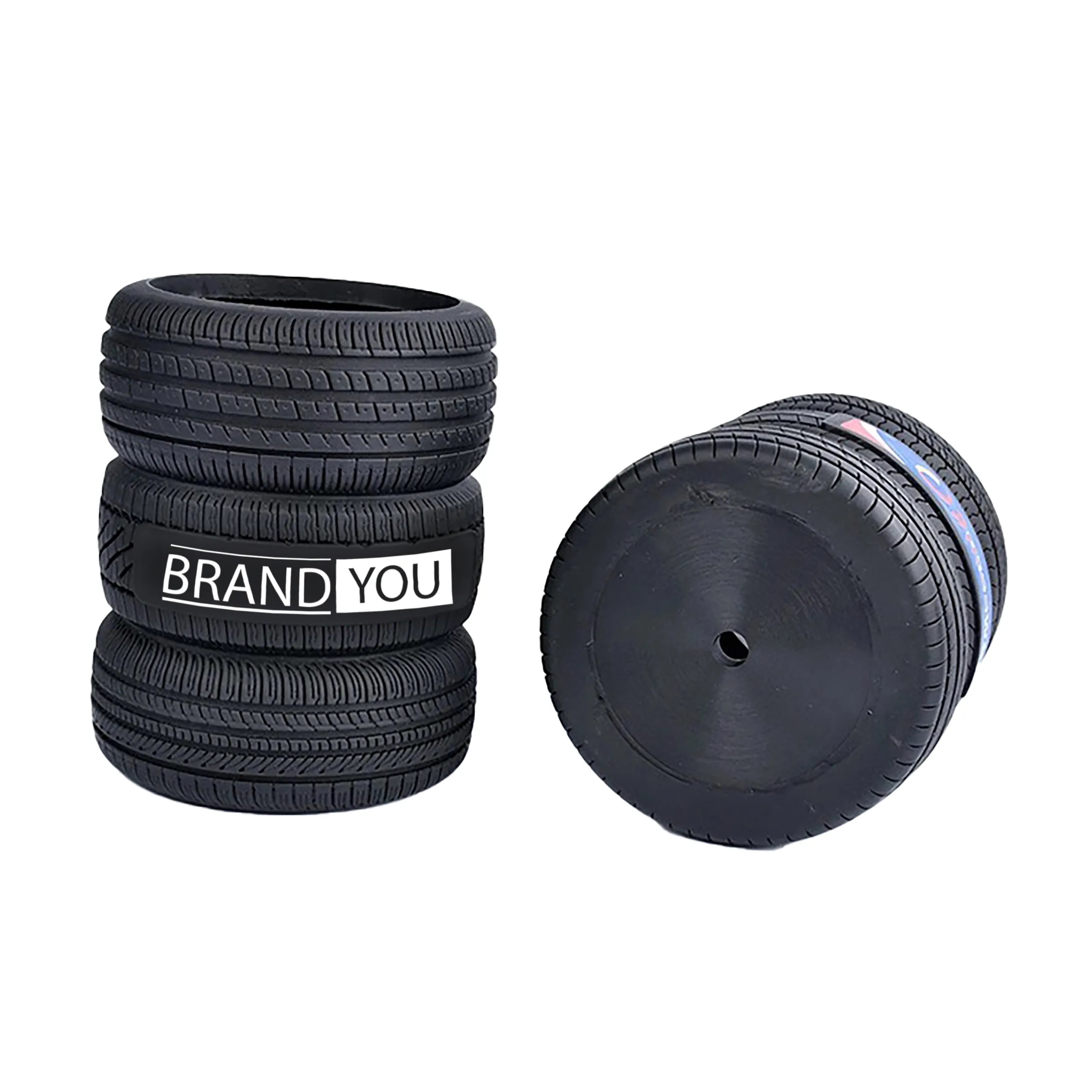 Rubber Tire Shaped PVC Cup Sleeve Beverage Holder	