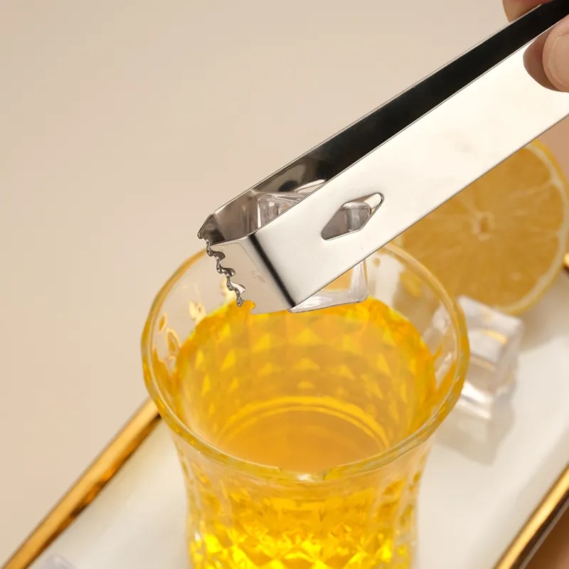 Durable Anti-slip Stainless Steel Ice Tongs	