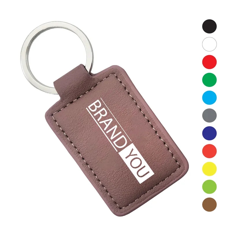 Executive Authentic Leatherette Keychain	