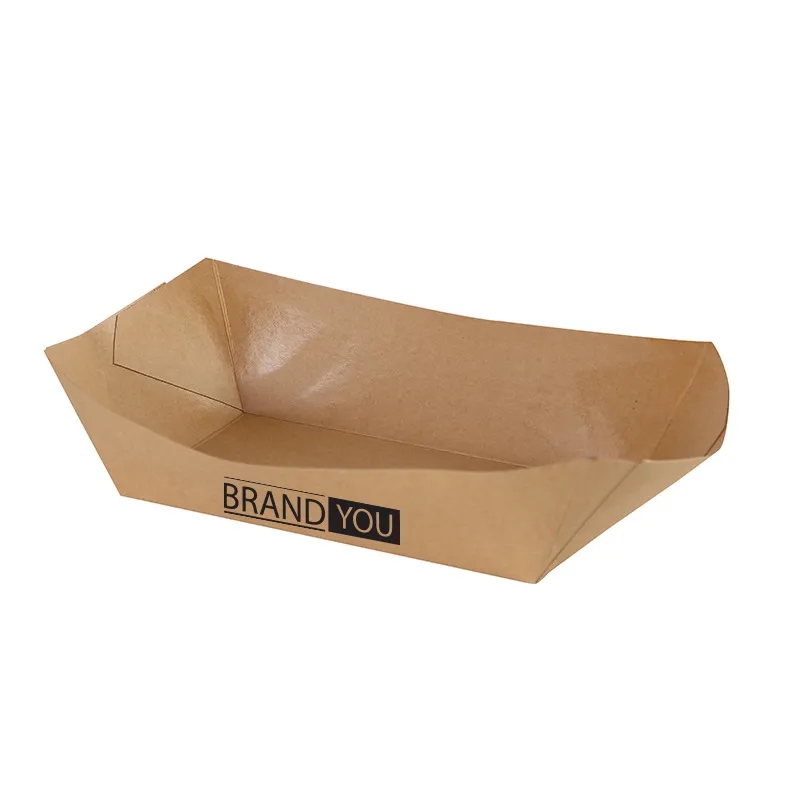 9x6 inch Disposable Kraft Paper Boat Tray	