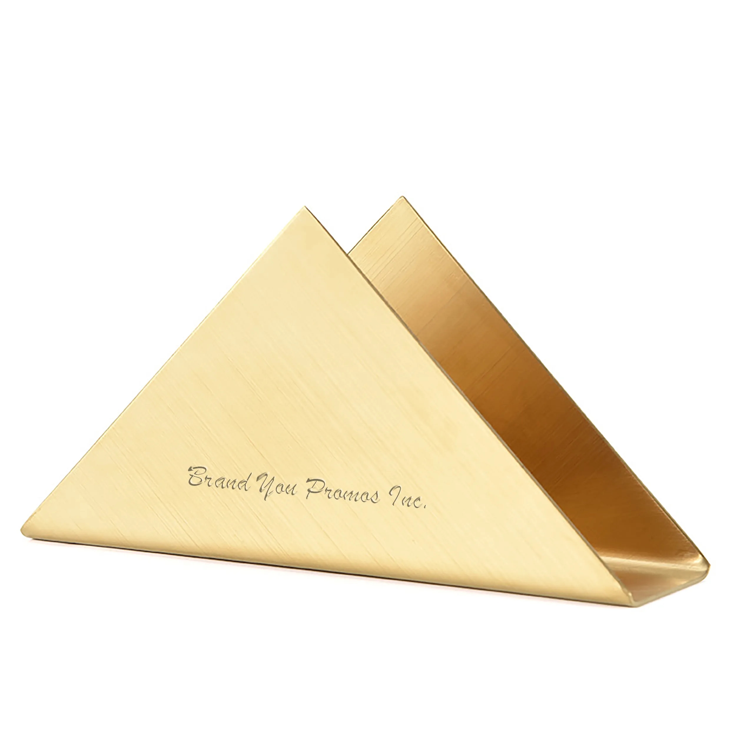 Golden Triangular Stainless Steel Napkin Holder	