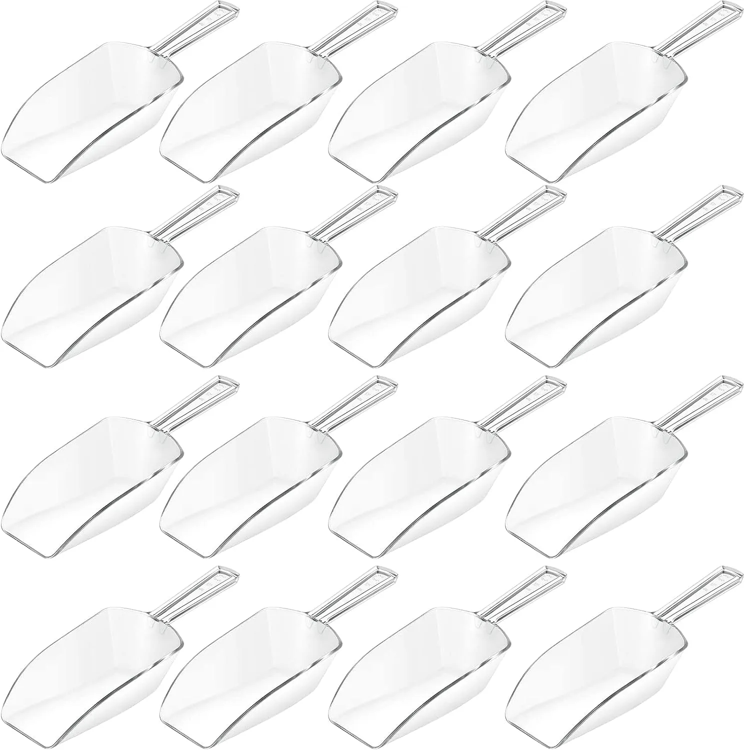 Multi-purpose Plastic Clear Kitchen Scoops	