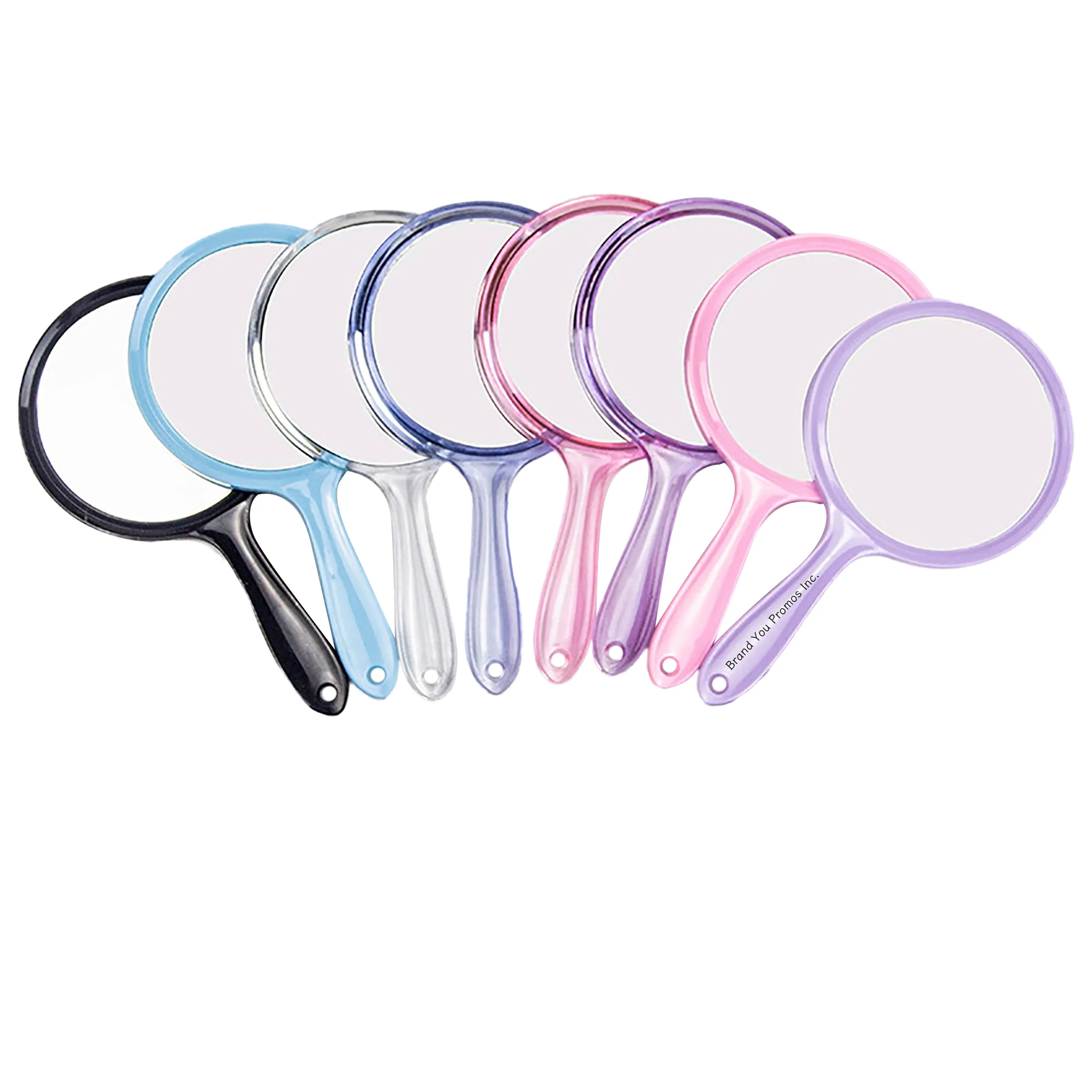 Clear Colored Double-Sided Makeup Mirror - Handheld	