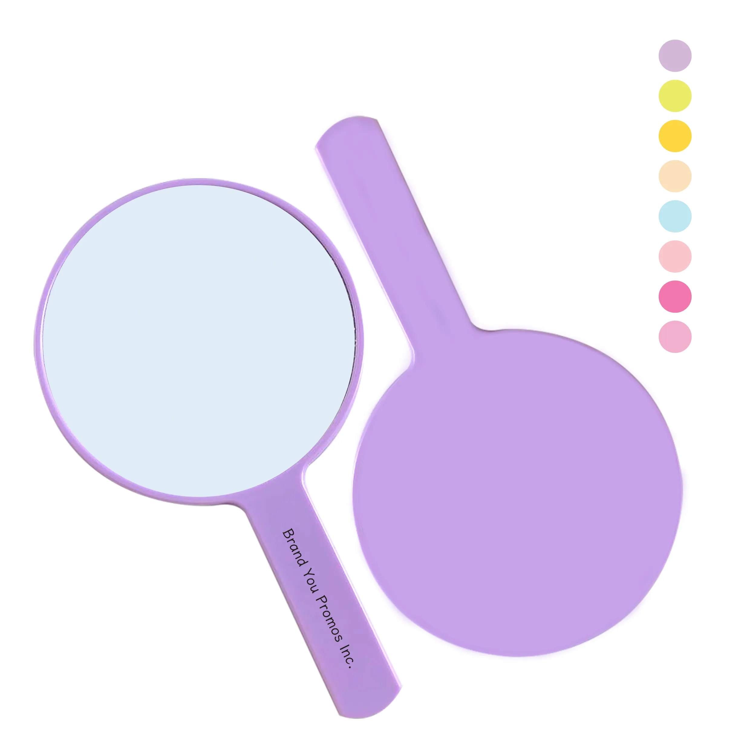 Portable Round Plastic Handheld Mirror	