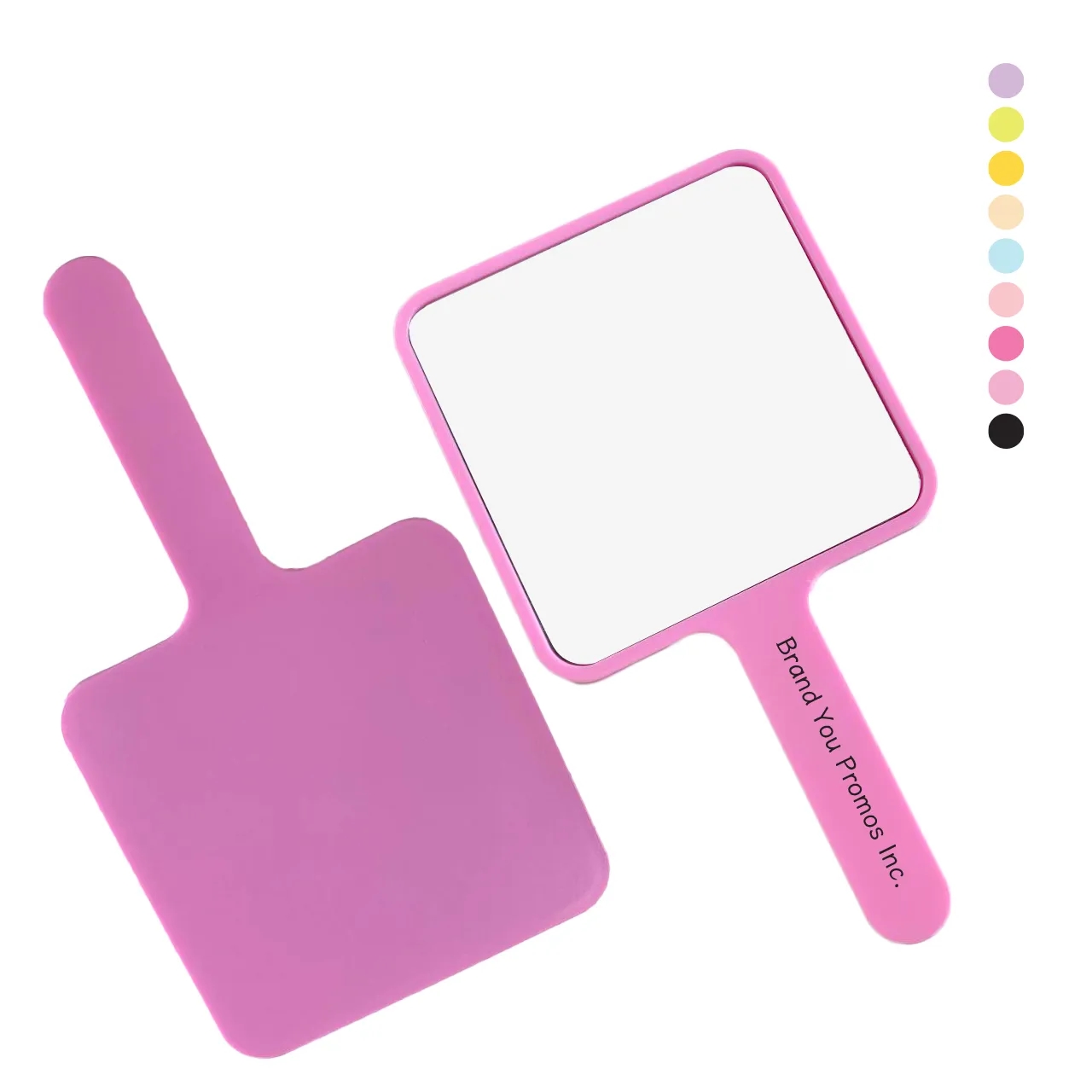 Mini Square Handheld Mirror with Handle	