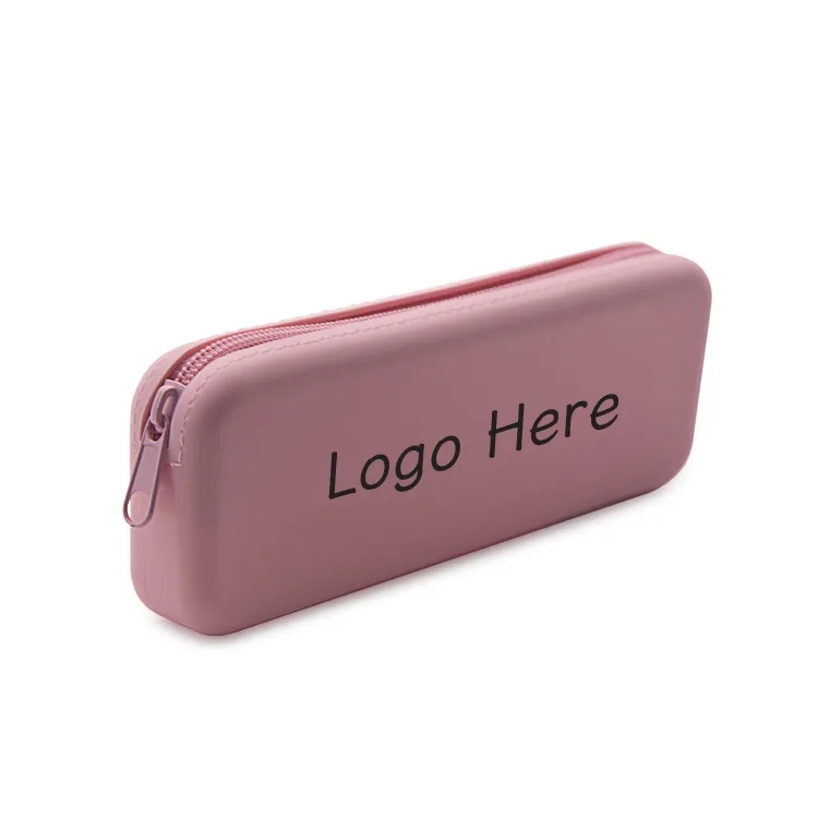 Versatile Waterproof Travel Zippered Silicone Pencil Case	