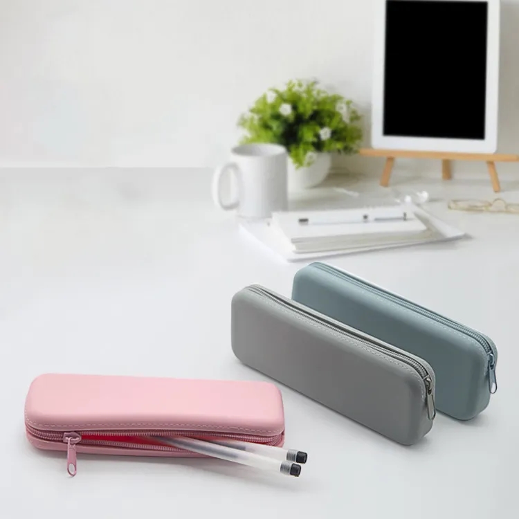 Versatile Waterproof Travel Zippered Silicone Pencil Case	