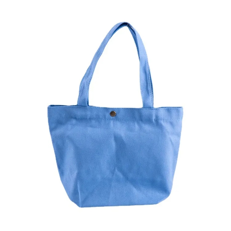 Canvas Tote Bag with Snap Closure	