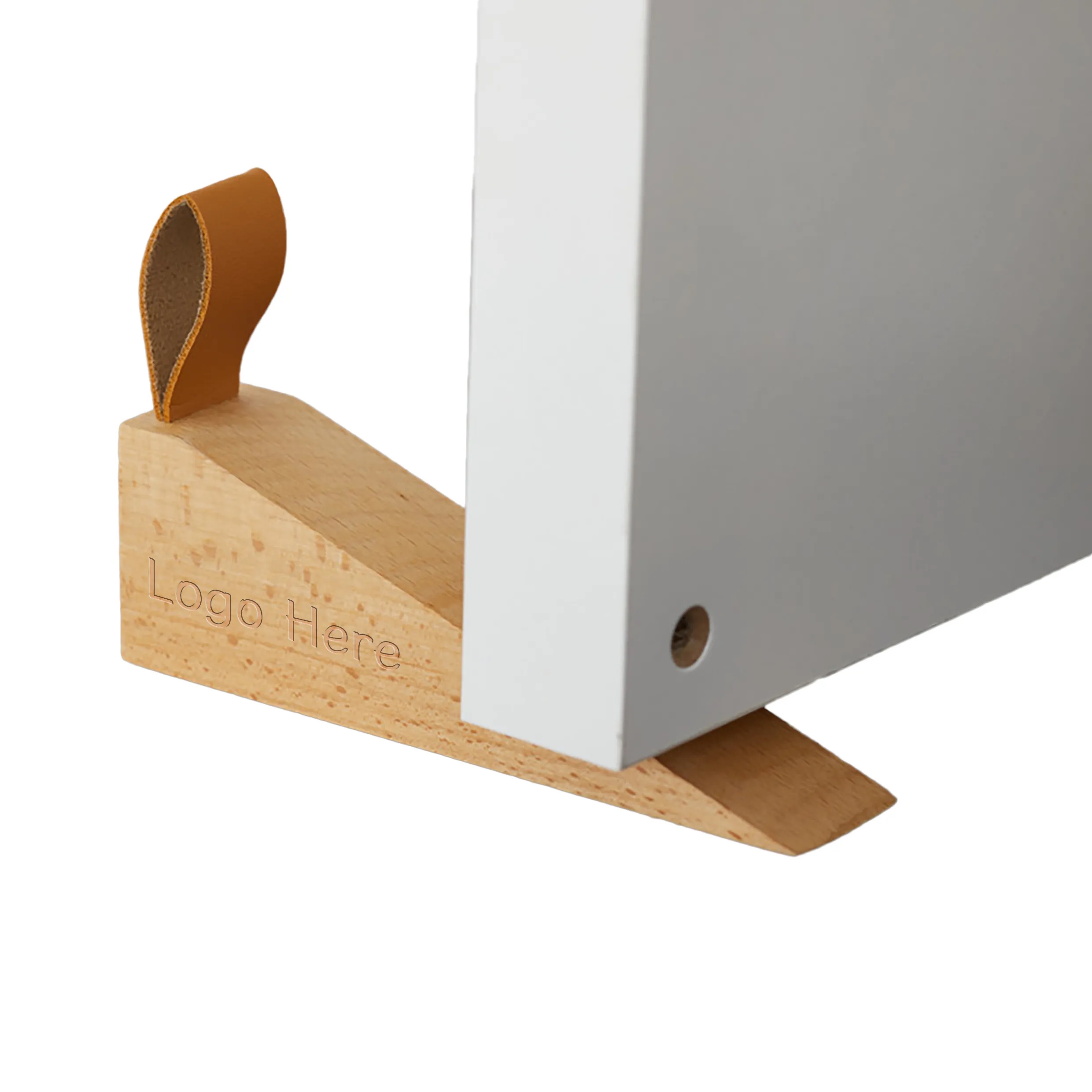 Solid Wood Elevated Door Stopper	