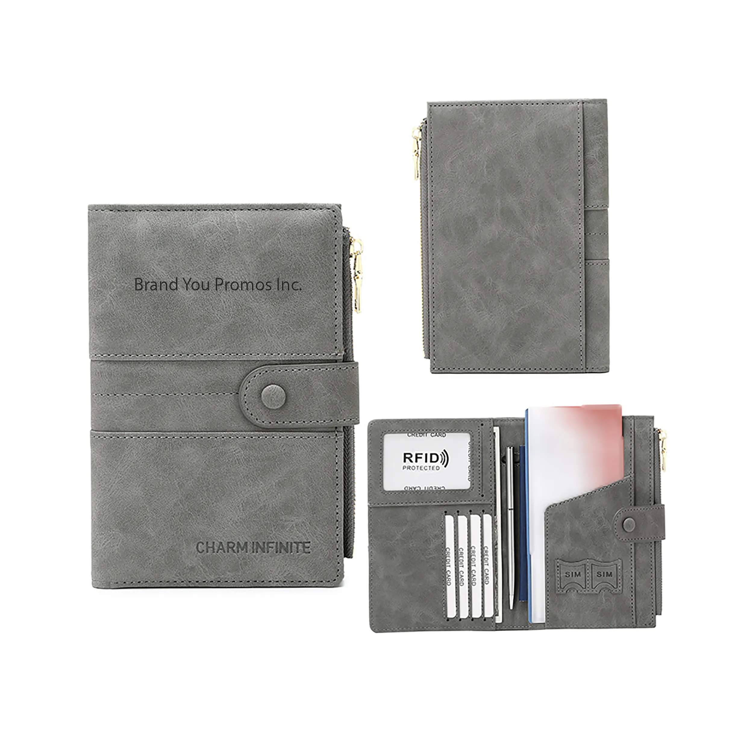 Multi-Functional Travel Passport Holder w/ RFID Blocking	