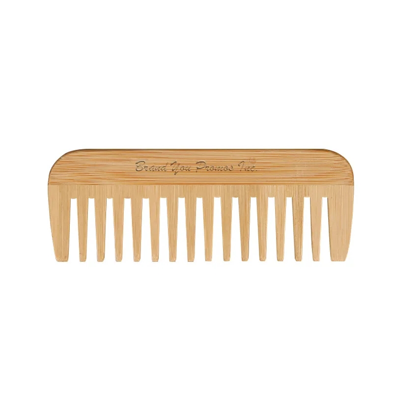 Bamboo Wide Tooth Comb Anti-Static Detangling Brush	