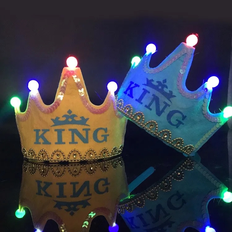 Light Up Birthday Crown LED Headband	