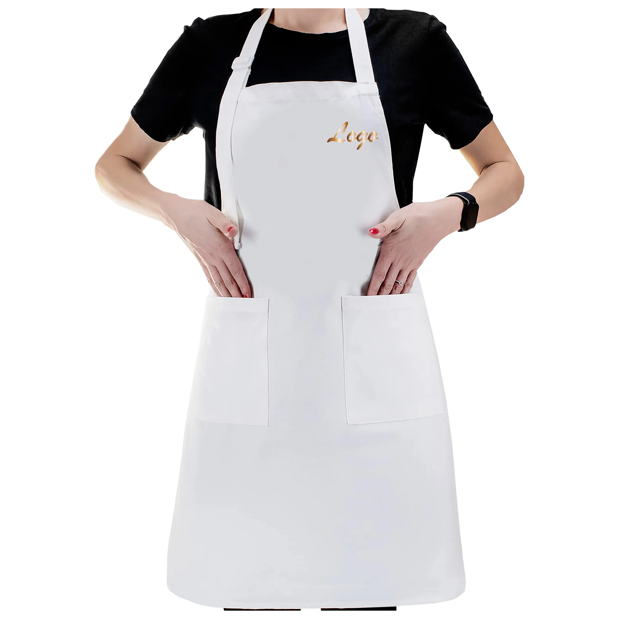 Cotton Kitchen Chef Aprons w/ Pockets	