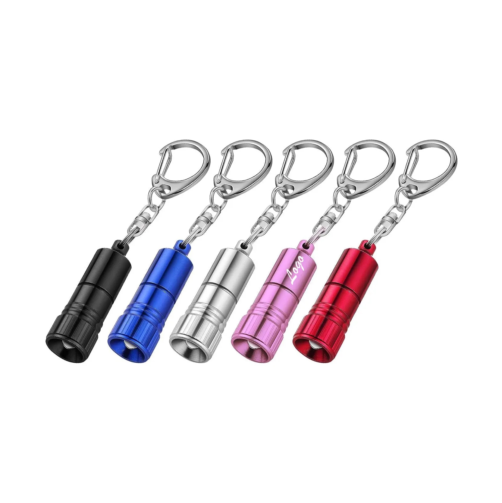 Portable Mini LED Flashlight Keychain with Hook	