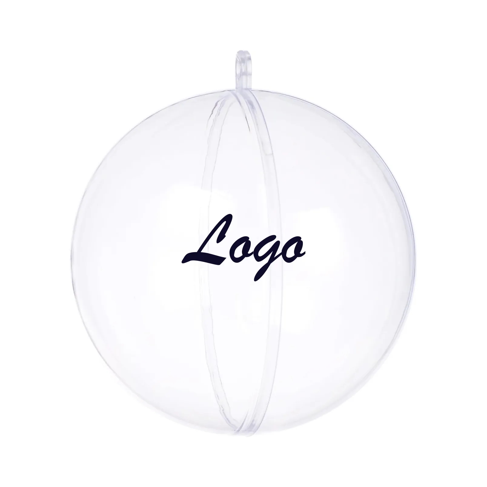 80mm Clear Plastic Christmas Ornaments Ball Crafts	