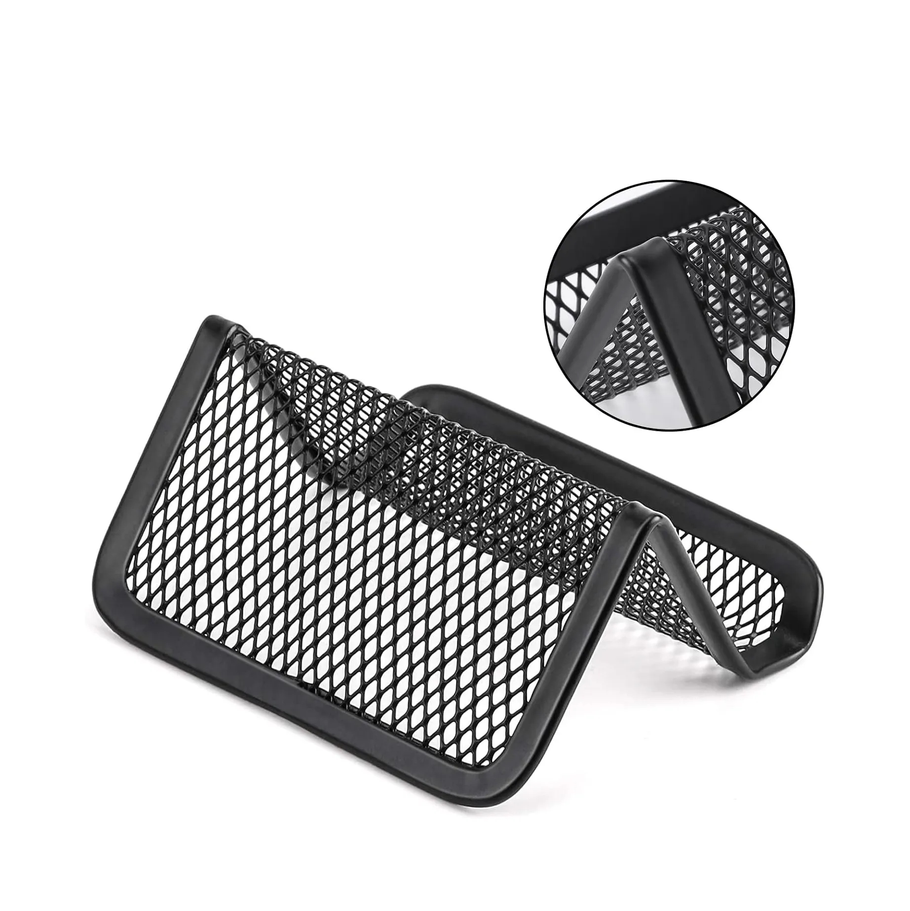 Mesh Business Card Holder Metal Display Stand	