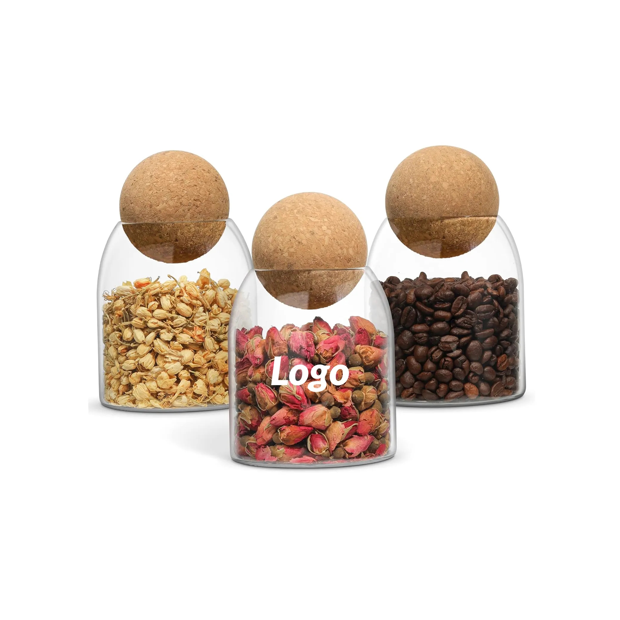 Multipurpose 16Oz Glass Jar with Ball Cork Lid	