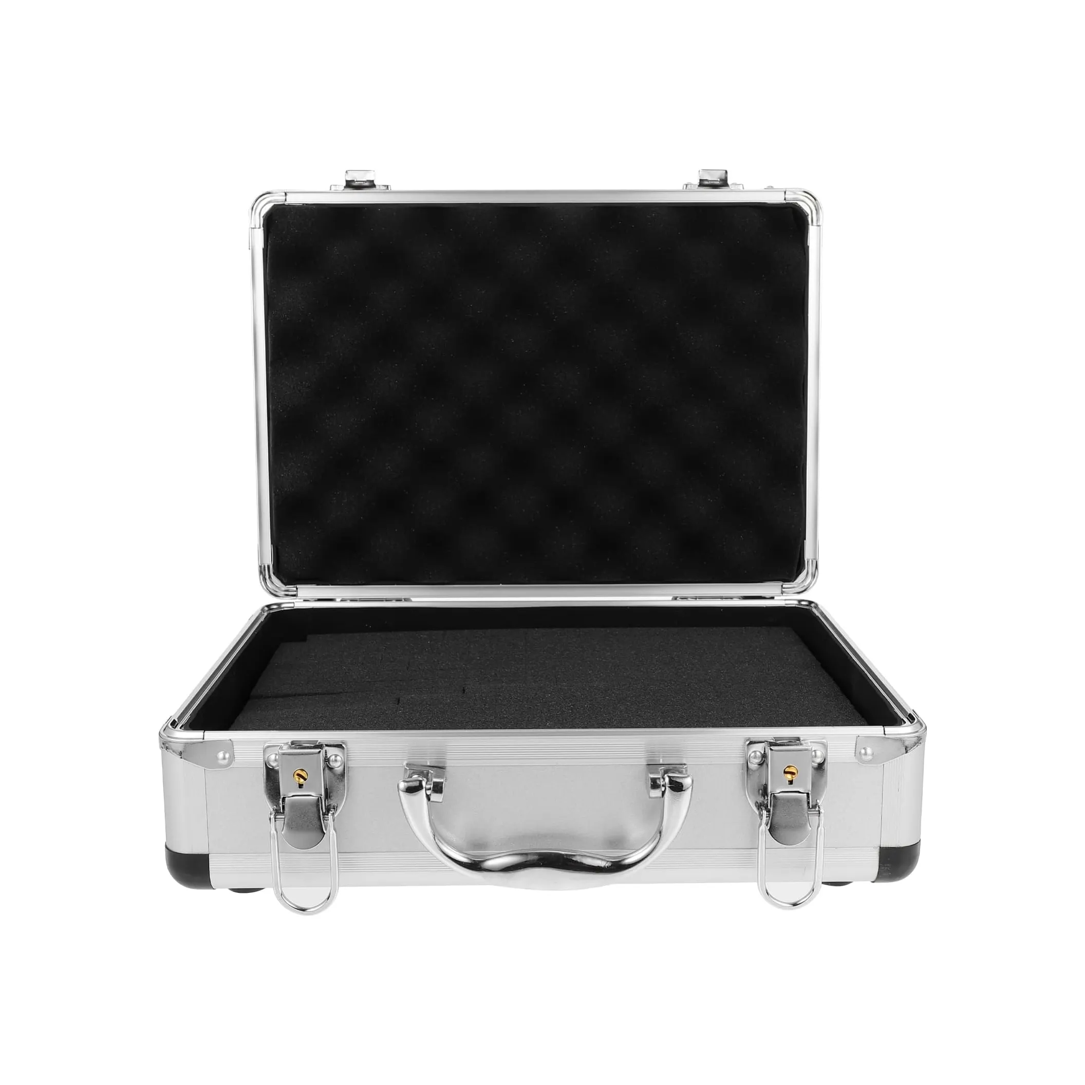 Silver Aluminum Briefcase with Lock	