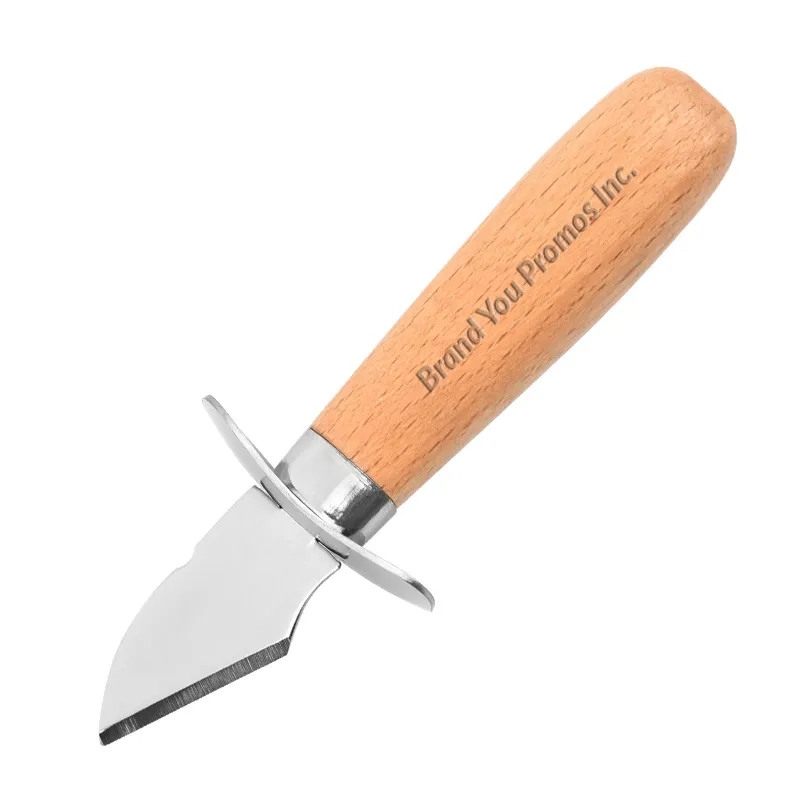 Ergonomic Wooden Handle Stainless Steel Oyster Knife	