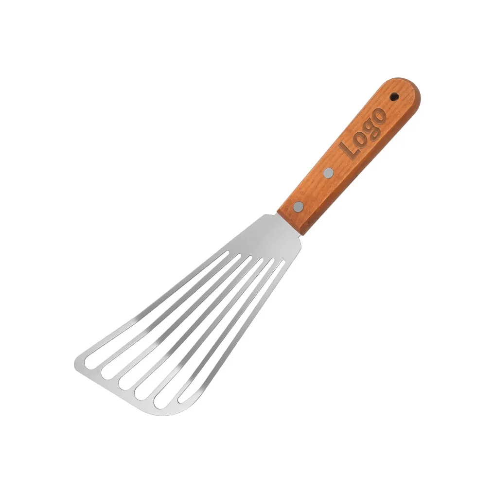 Stainless Steel Fish Spatula with Wood Handle, 11-Inch	