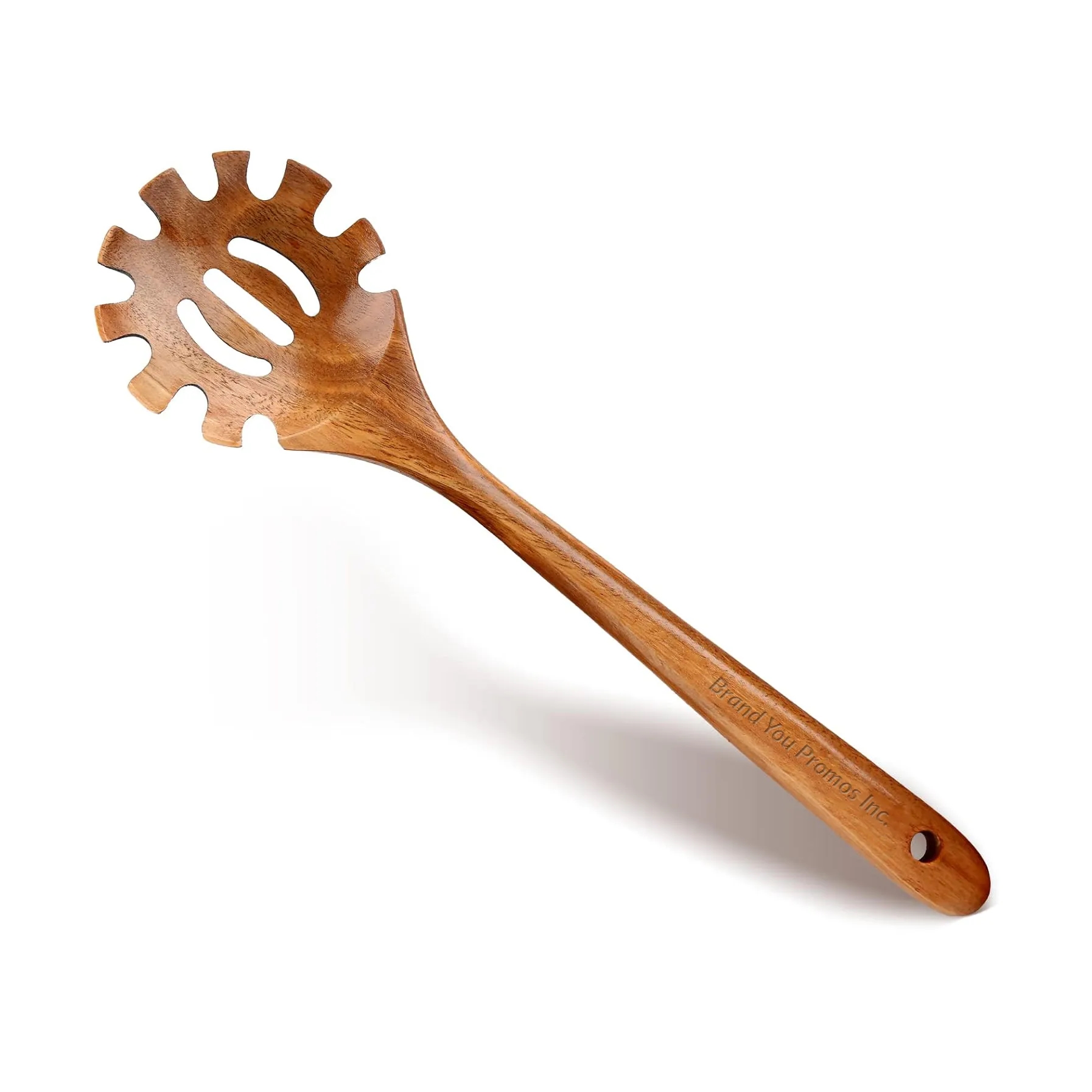 Teak Wood Pasta Fork and Spaghetti Server Spoon	