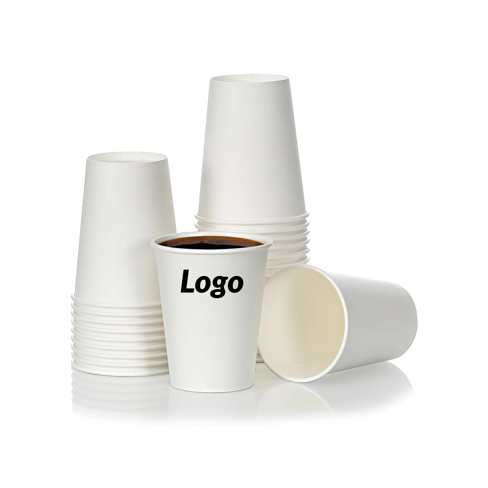 12 oz Disposable Paper Cups for Hot and Cold Beverages	