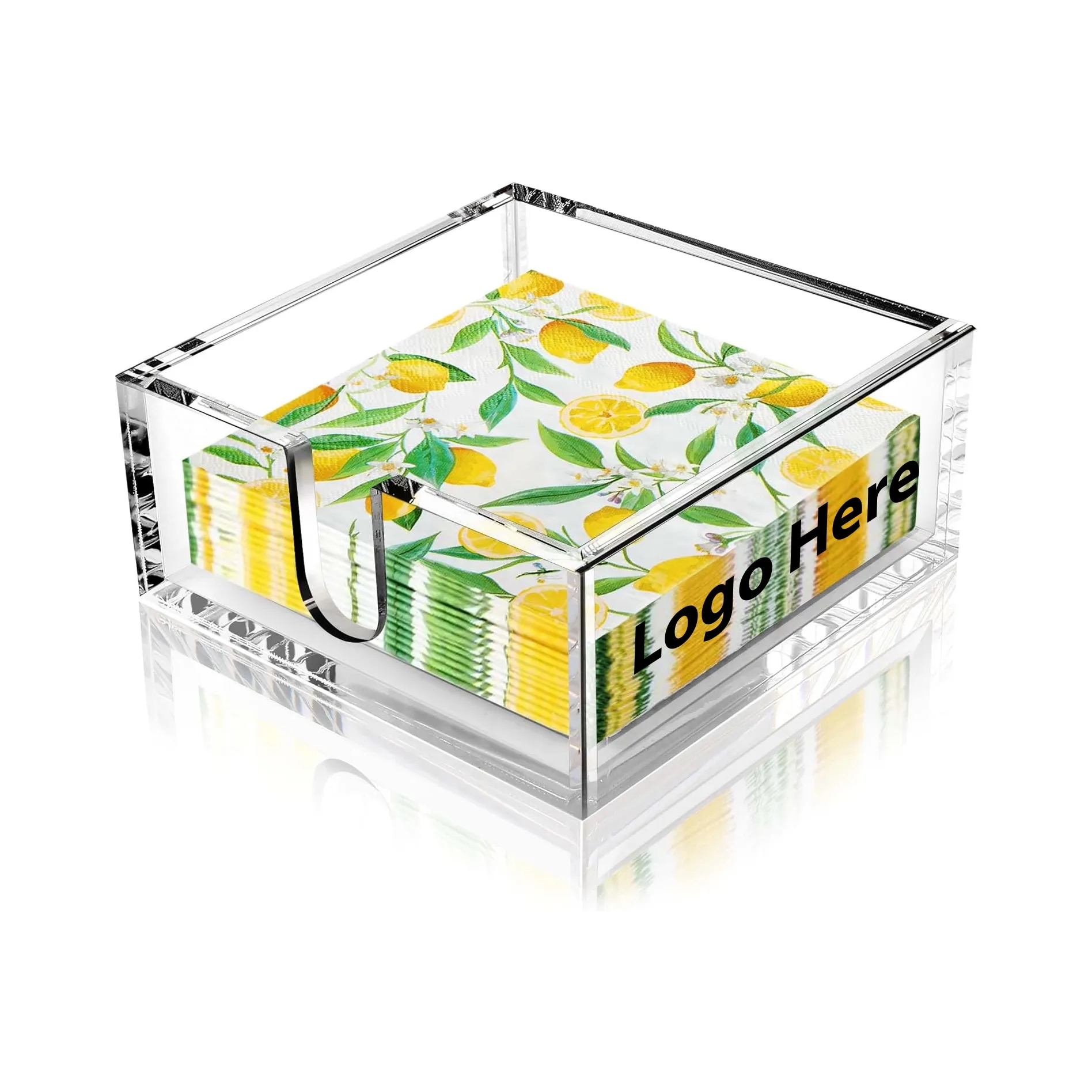 Clear Acrylic Table Top Luncheon Napkin Holder Dispenser	