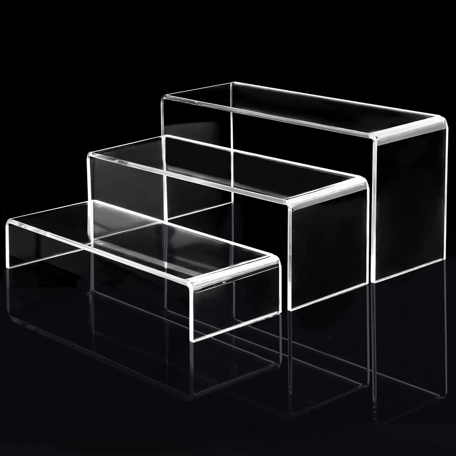 Clear Acrylic Rectangular Display Risers	