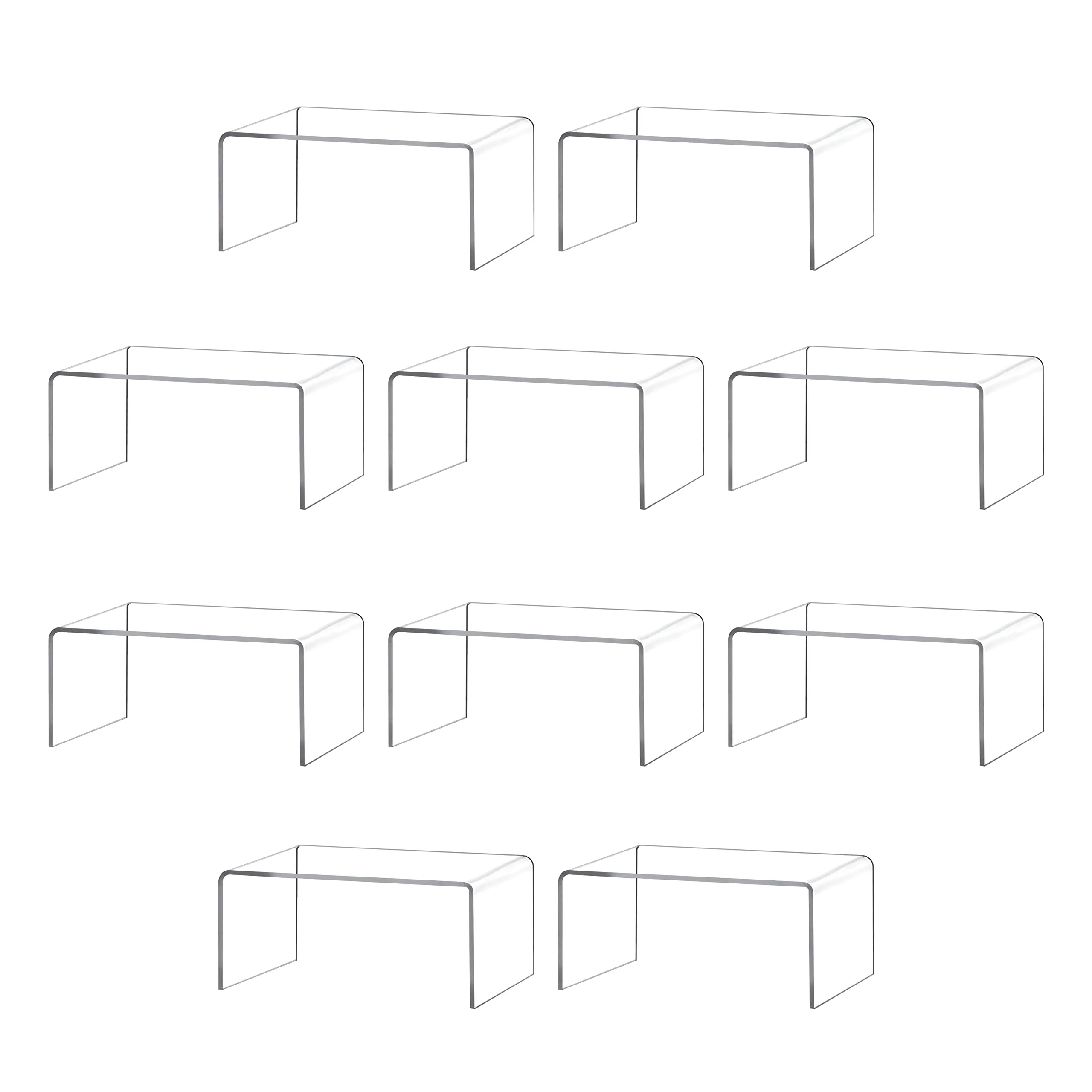 Clear Acrylic Rectangular Display Risers	