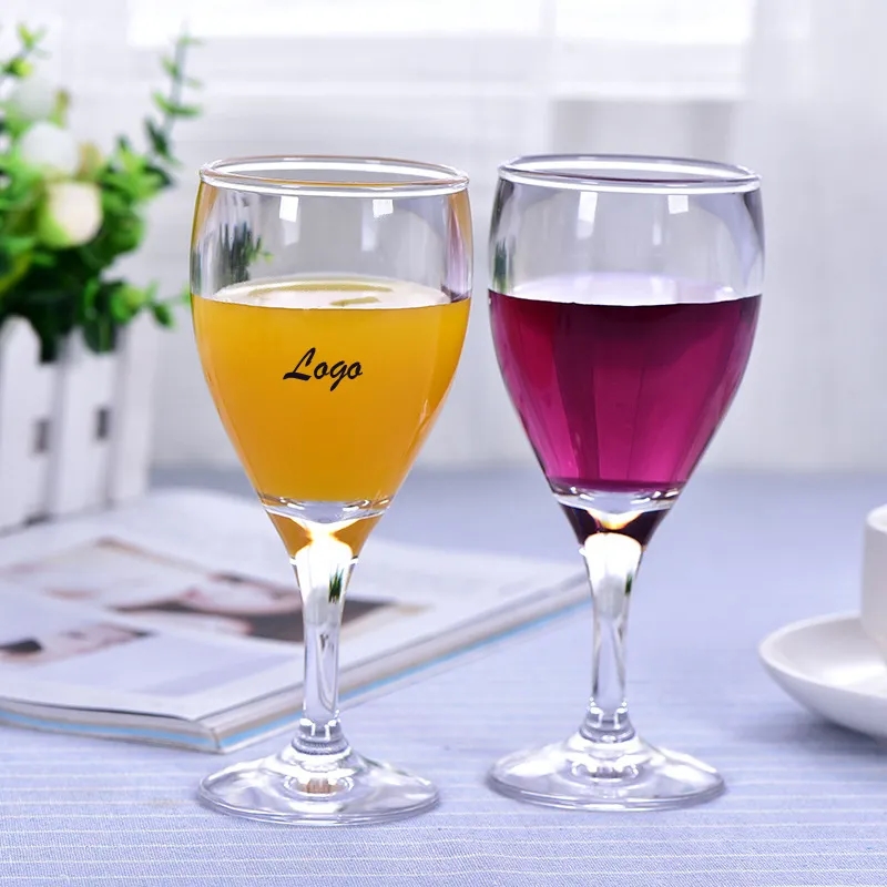 6 oz Clear Reusable Plastic Wine Glasses - BPA-Free	