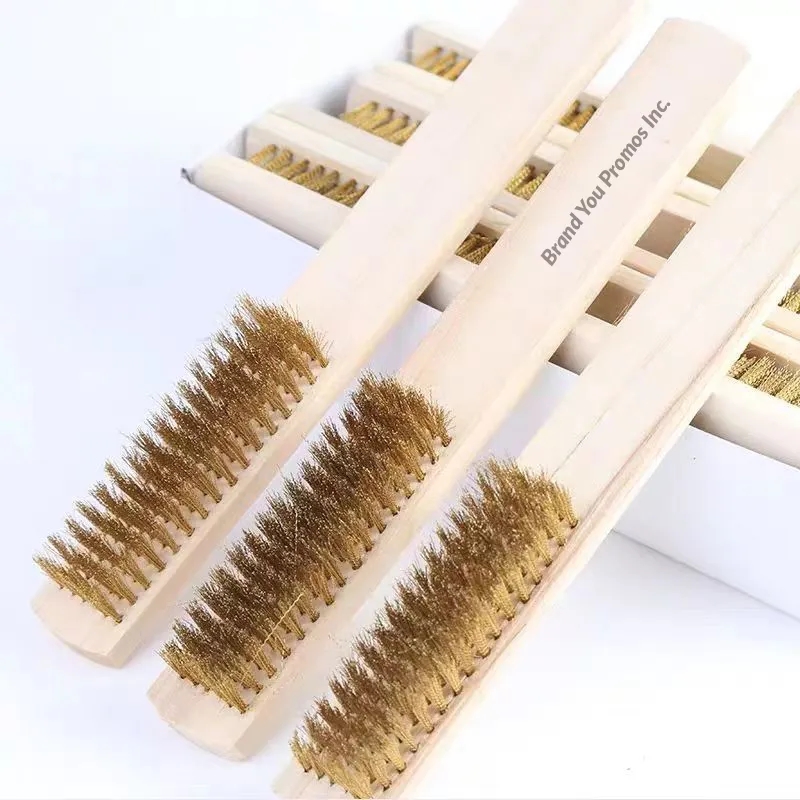 Durable Copper Wire Brush w/ Natural Wood Handle 16x6 Rows	