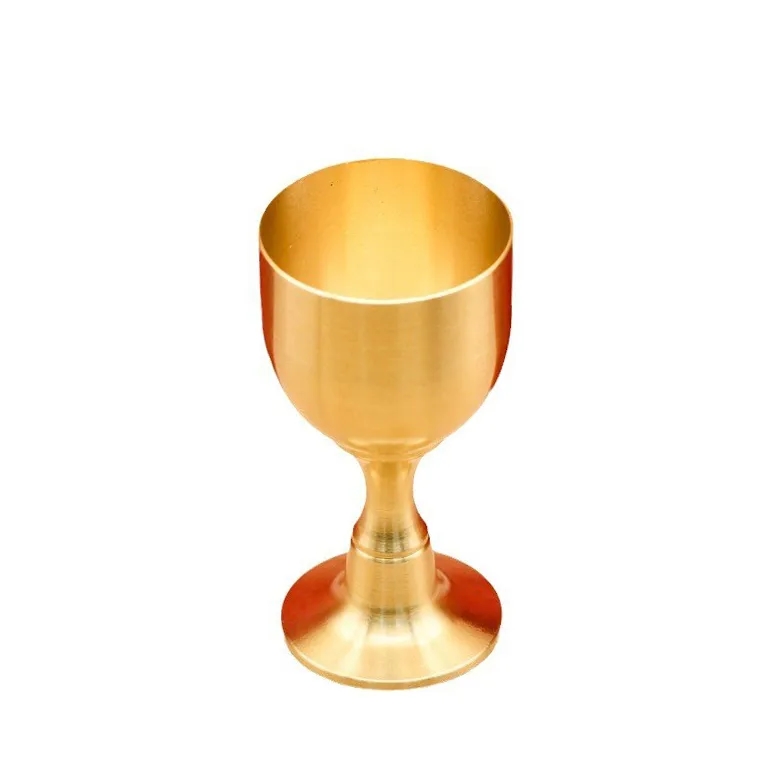 Brass Gold Goblet Shot Glasses - 100 ml	