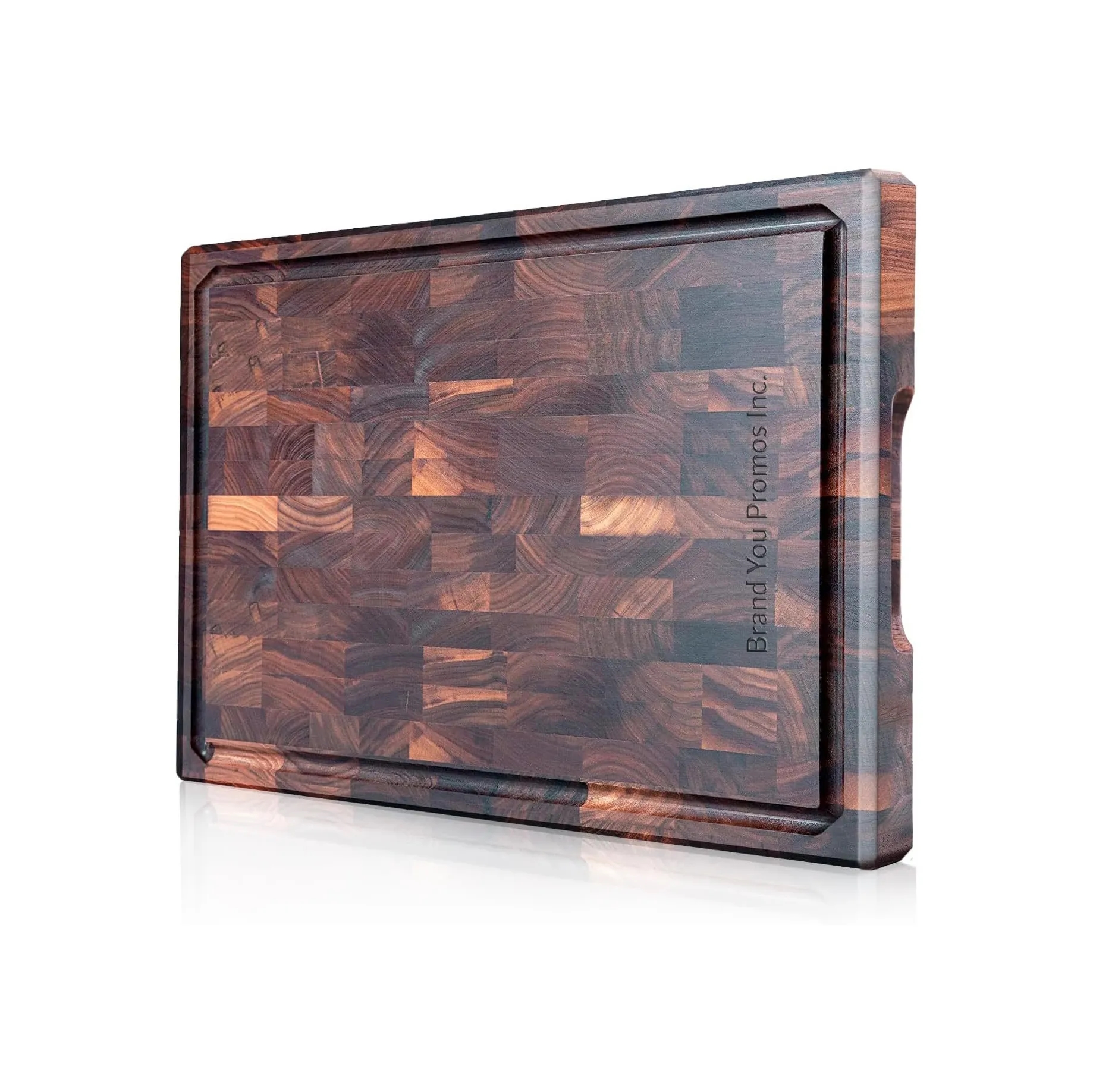 Black Walnut End Grain Board with Juice Slot, 16.5x11.8 inch	