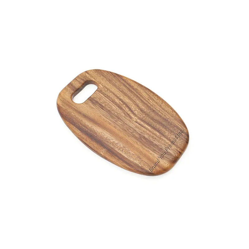 Natural Acacia Wood Oval Bread Board, 29x20cm	