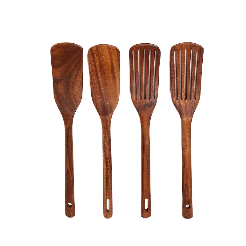 Teak Wood Non-Stick Cooking Spatulas Spurtles	