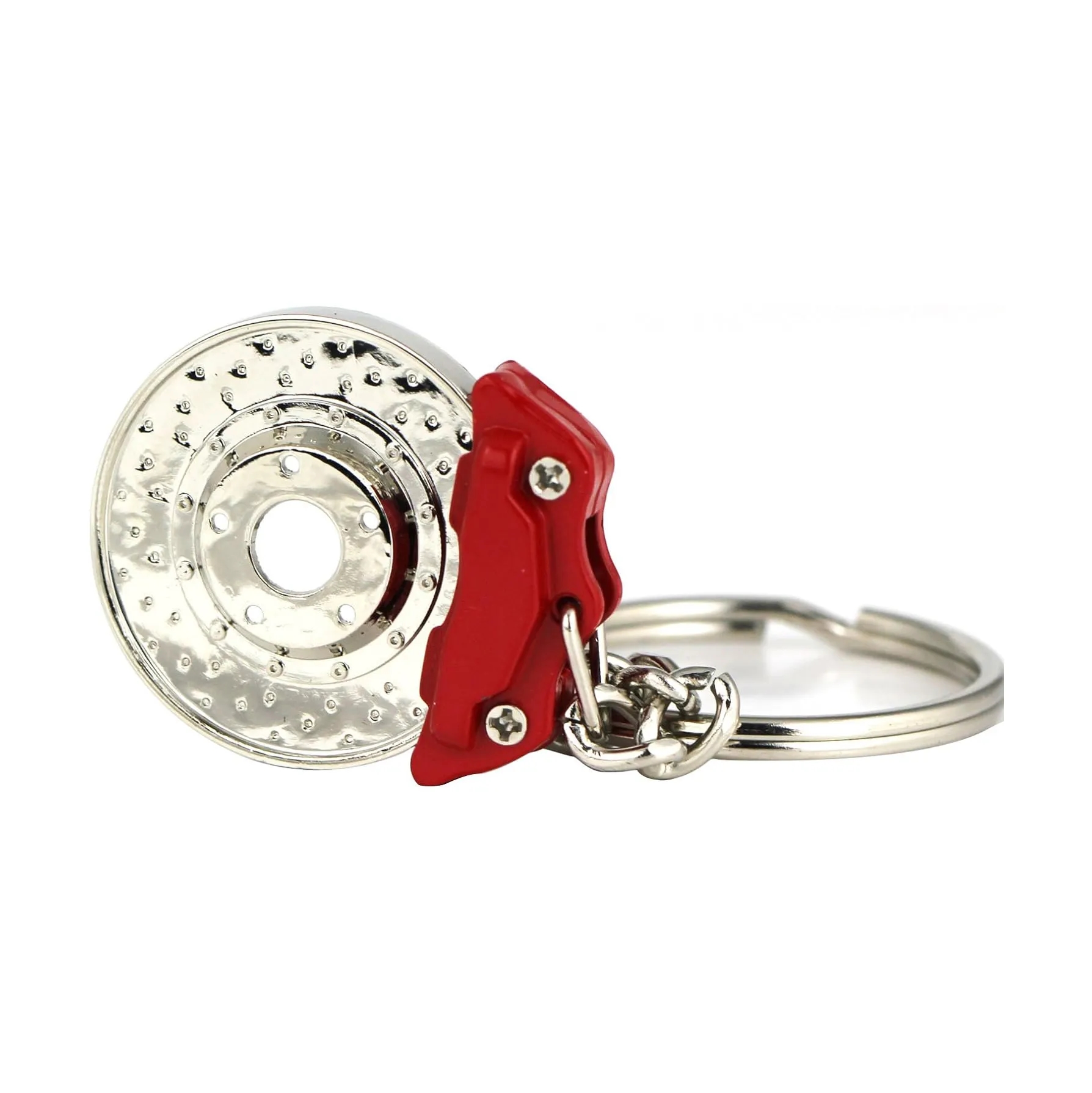 Auto-Inspired Spinning Disc Brake Keychain Accessory	