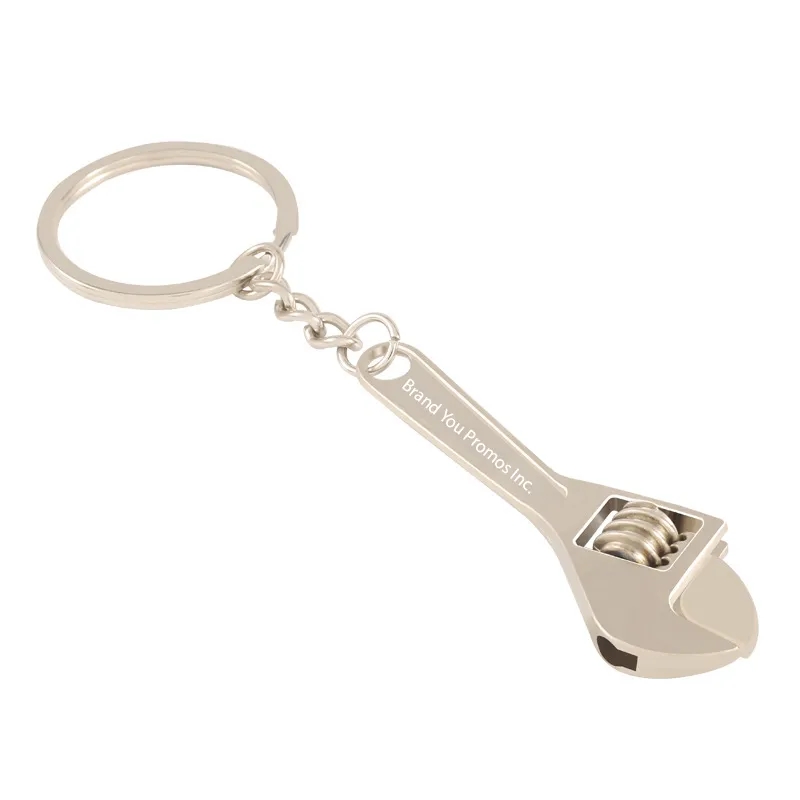 Silver Wrench Keychain Automotive Part Car Gift Key Chain	