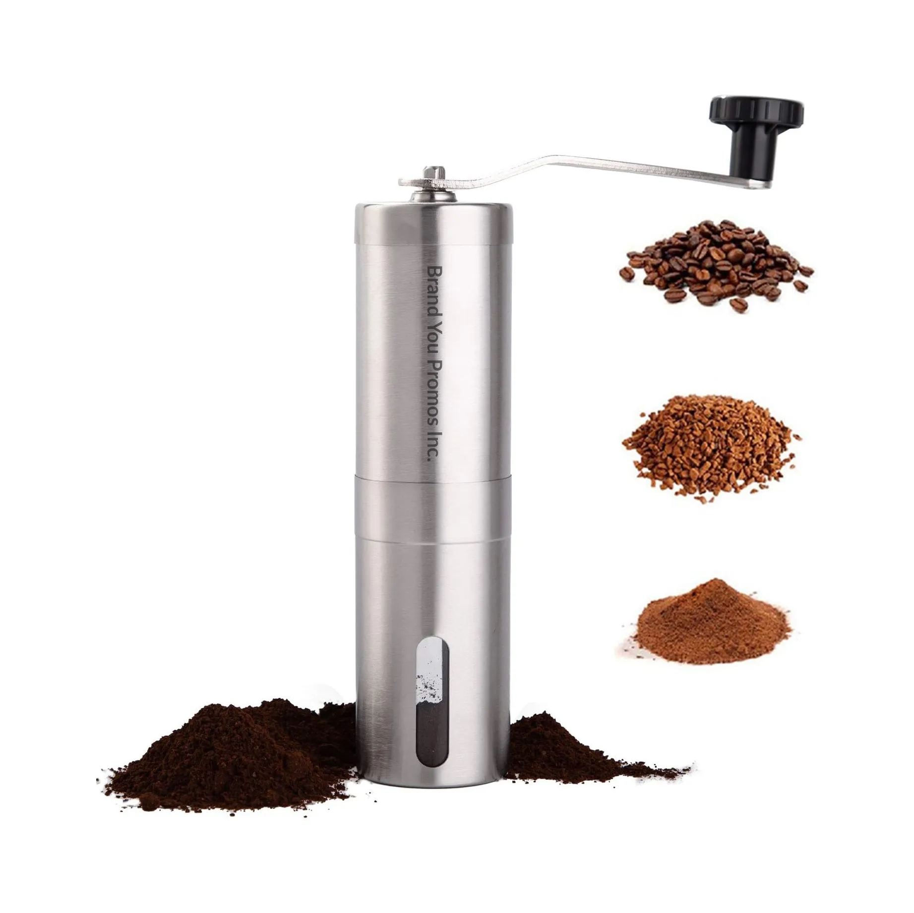 Ergonomic Stainless Steel Ceramic Burr Manual Coffee Grinder	