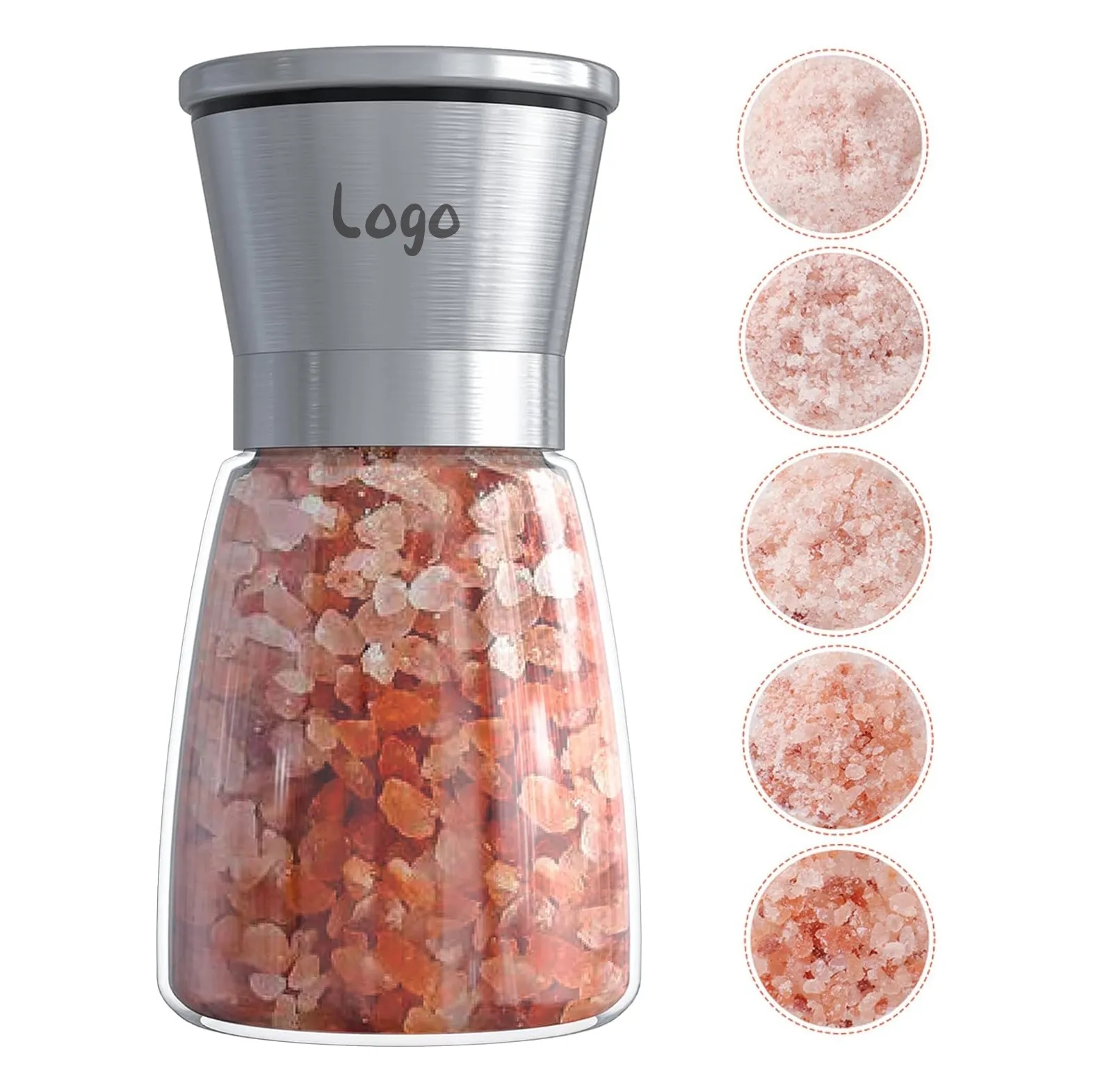 Adjustable Coarseness Stainless Steel Salt & Pepper Grinder	