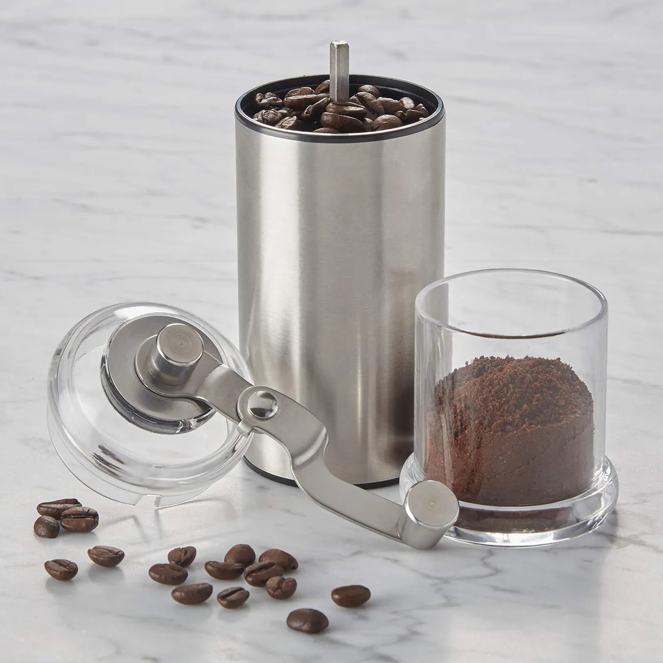 Compact Manual Coffee Grinder with Adjustable Settings	