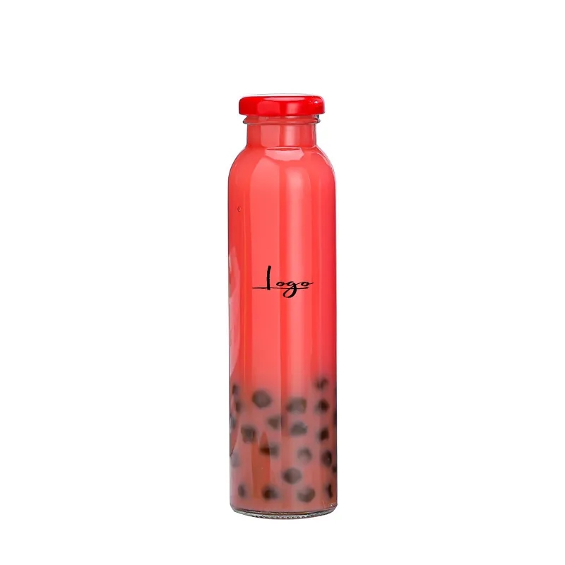 16 oz Airtight Glass Beverage Bottle for Milk Tea & Juices	