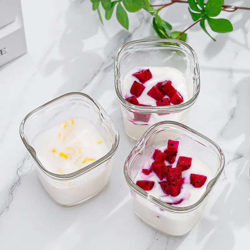 5 oz Sealable Glass Yogurt & Dessert Cups for Home Use	