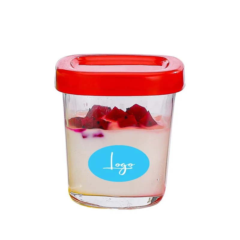 5 oz Sealable Glass Yogurt & Dessert Cups for Home Use	