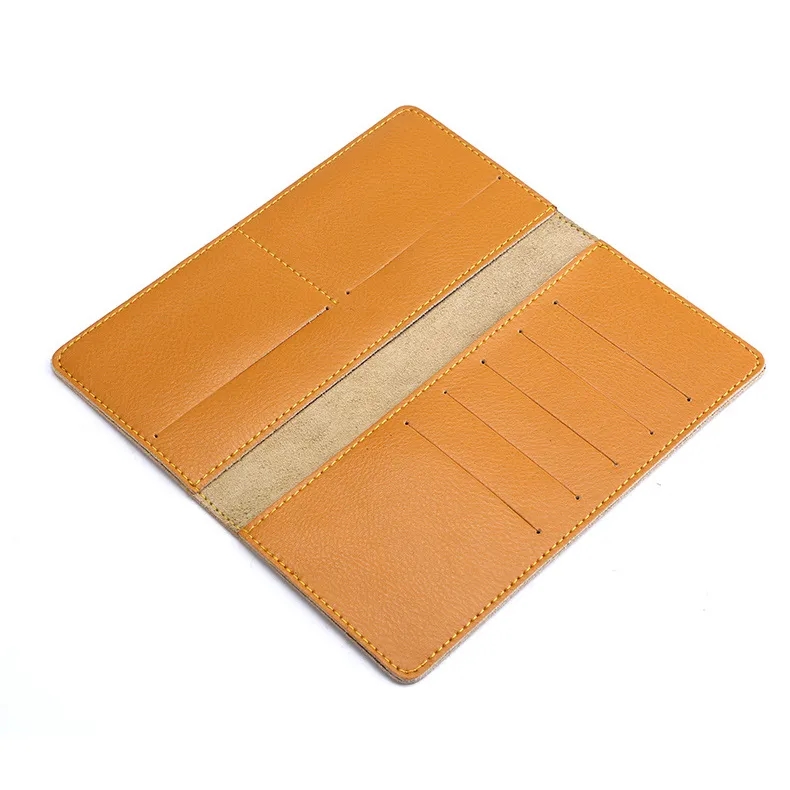 Elegant Genuine Leather Women's Long Wallet with Card Slots	