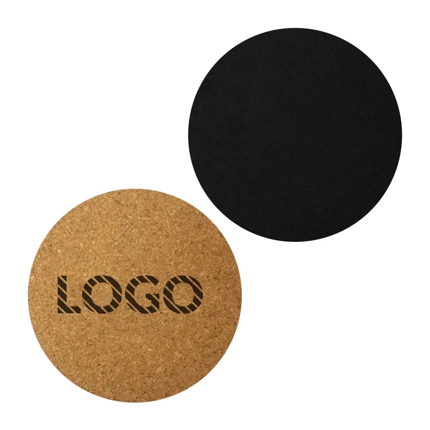 Round Wooden Eco-Friendly Fridge Magnet & Cork Coaster	